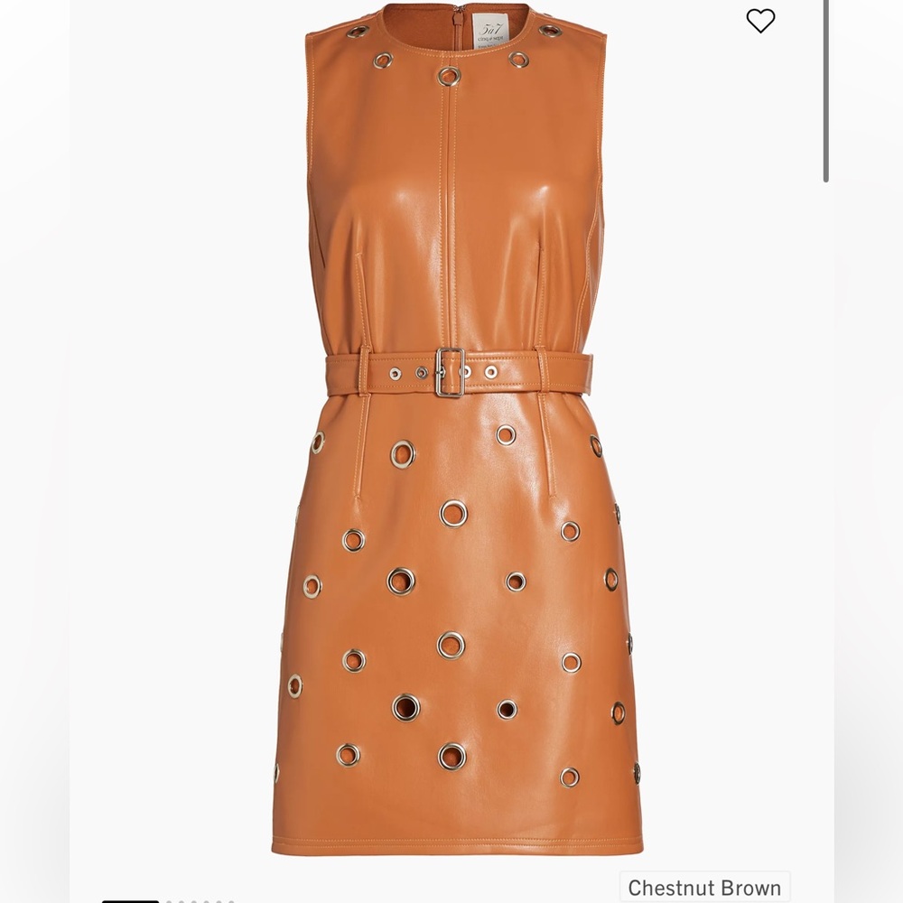 Cinq à Sept Harriet Faux Leather Minidress